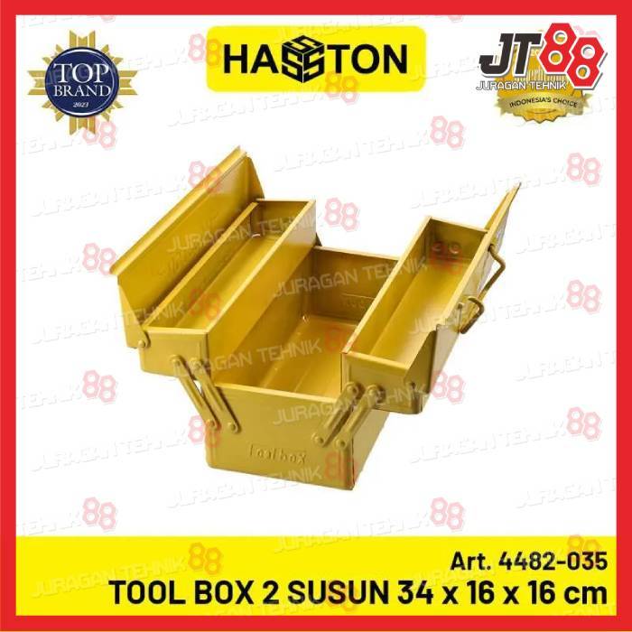 Jual Tool Box 2 susun 34 x 16 x 16 Kuning Hasston 4482-035 | Shopee ...