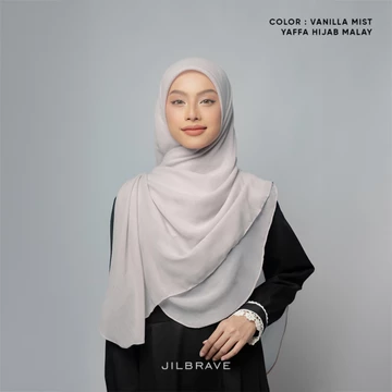 Jilbrave YAFFA HIJAB MALAY Tudung Curve Malaysia Kerudung Segiempat Oval 3 Sisi