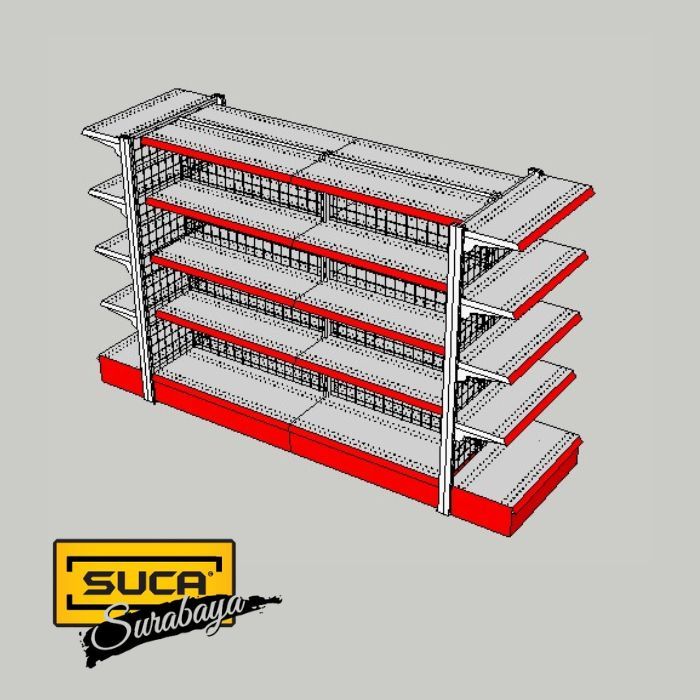 Jual Rak Gondola / Rak Minimarket 2 Unit End 2 Unit Island Start ...