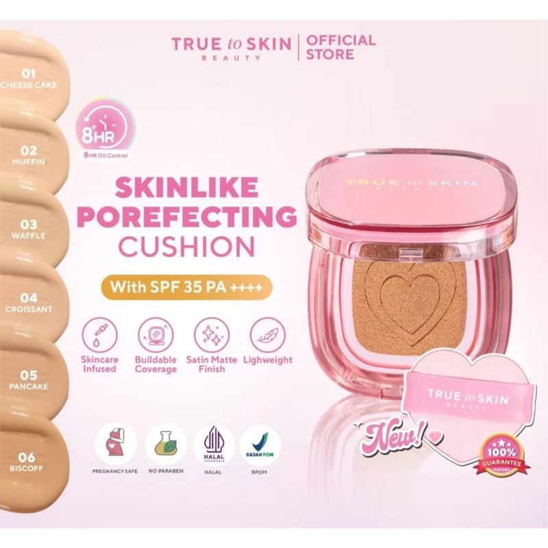 Jual True To Skin Cushion Skinlike Porefecting Cushion SPF 35 PA ...