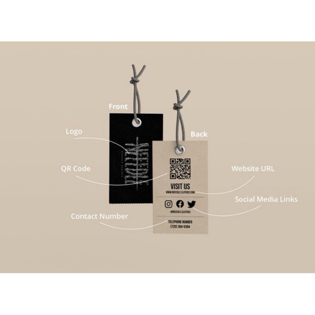 Jual handtag baju custom hangtag premium (700gsm) | Shopee Indonesia