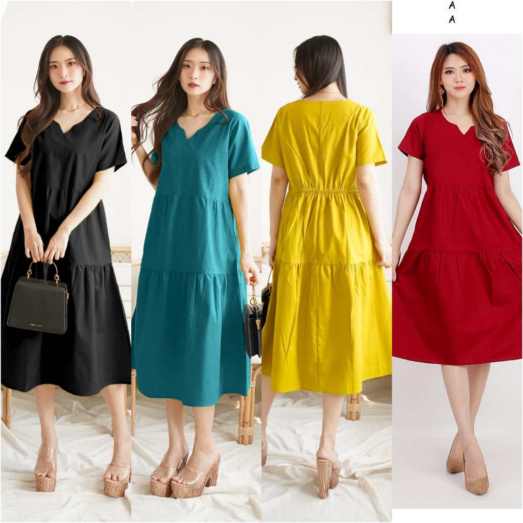 jumper dress in midi Lunis Gilli Midi Dress With Lower Button Accent : Black – TeaElla