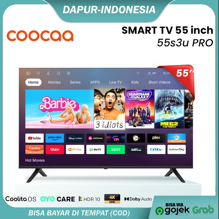 Coocaa 43s3u / 50s3u / 55s3u Pro Digital Smart Tv 4k Uhd 43 50 55 Inch