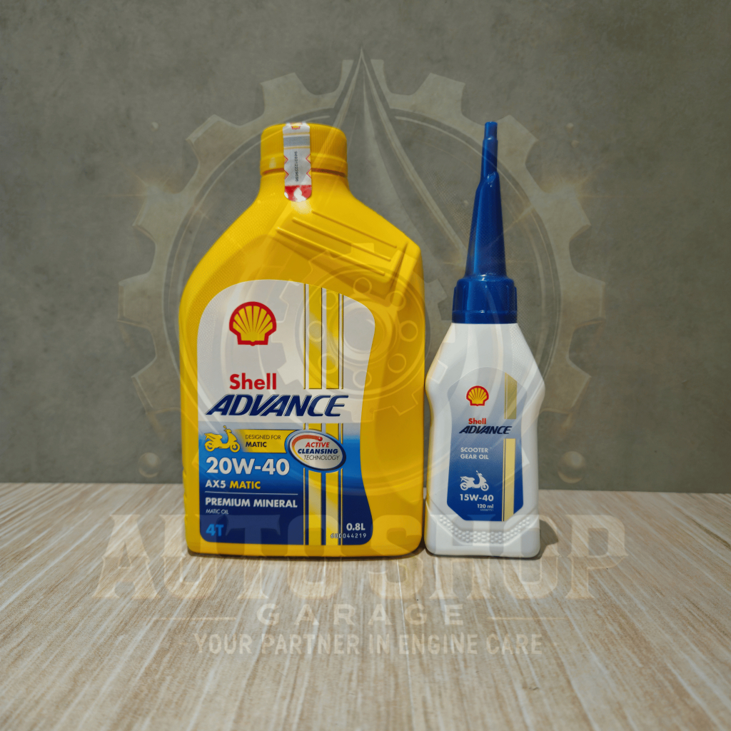 Jual Paket Shell Advance AX5 20w40 Matic 0.8 Liter & Shell Advance Gear ...