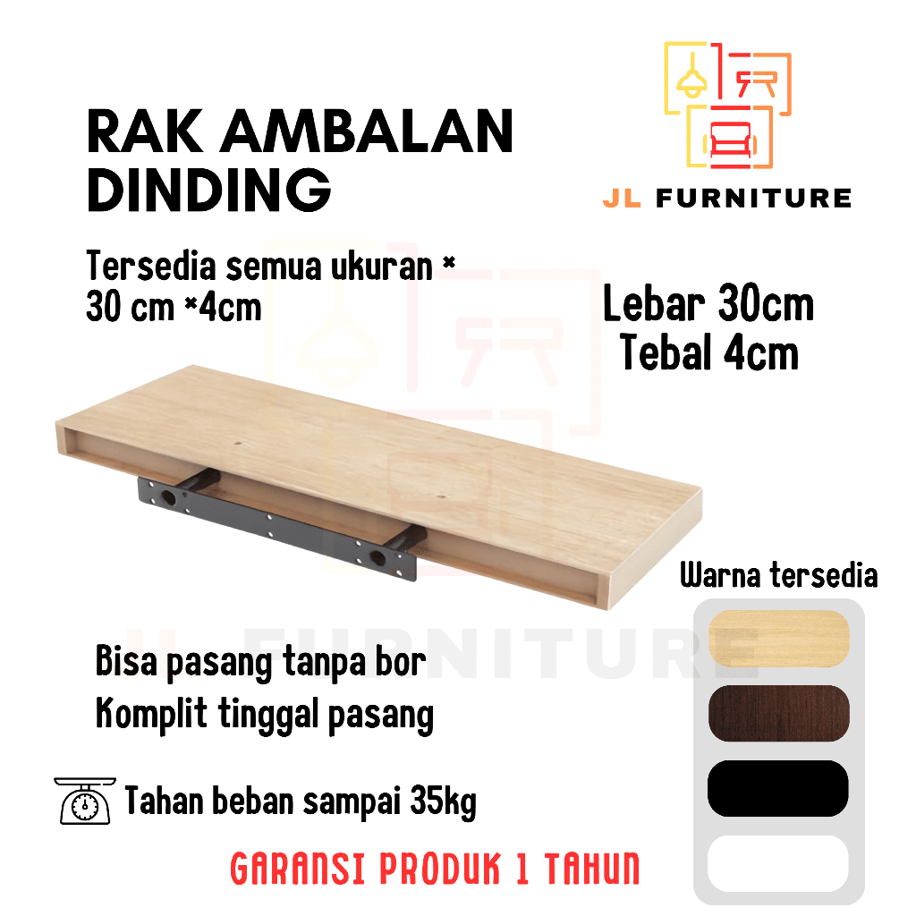 Jual Rak Ambalan Dinding Minimalis Hiasan Papan Hambalan Kayu Laci ...