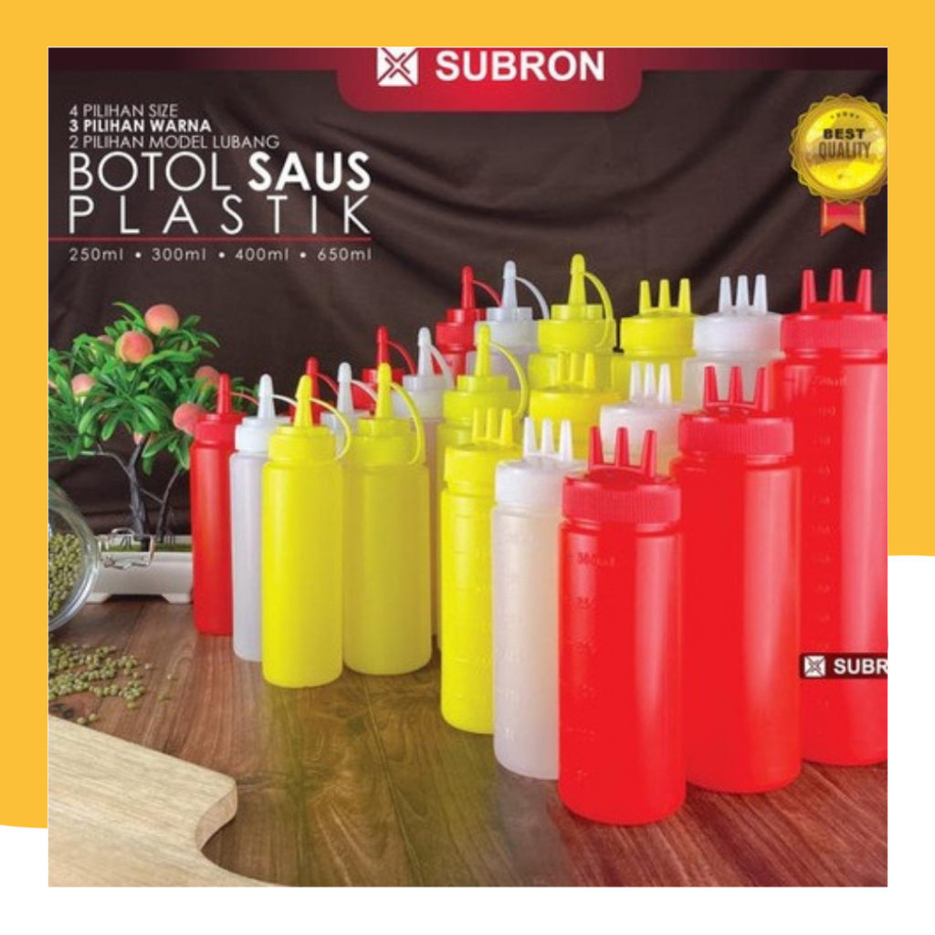 Jual Subron 3 Lubang Botol Saos Dengan Garis Dispenser / Mayonaise ...