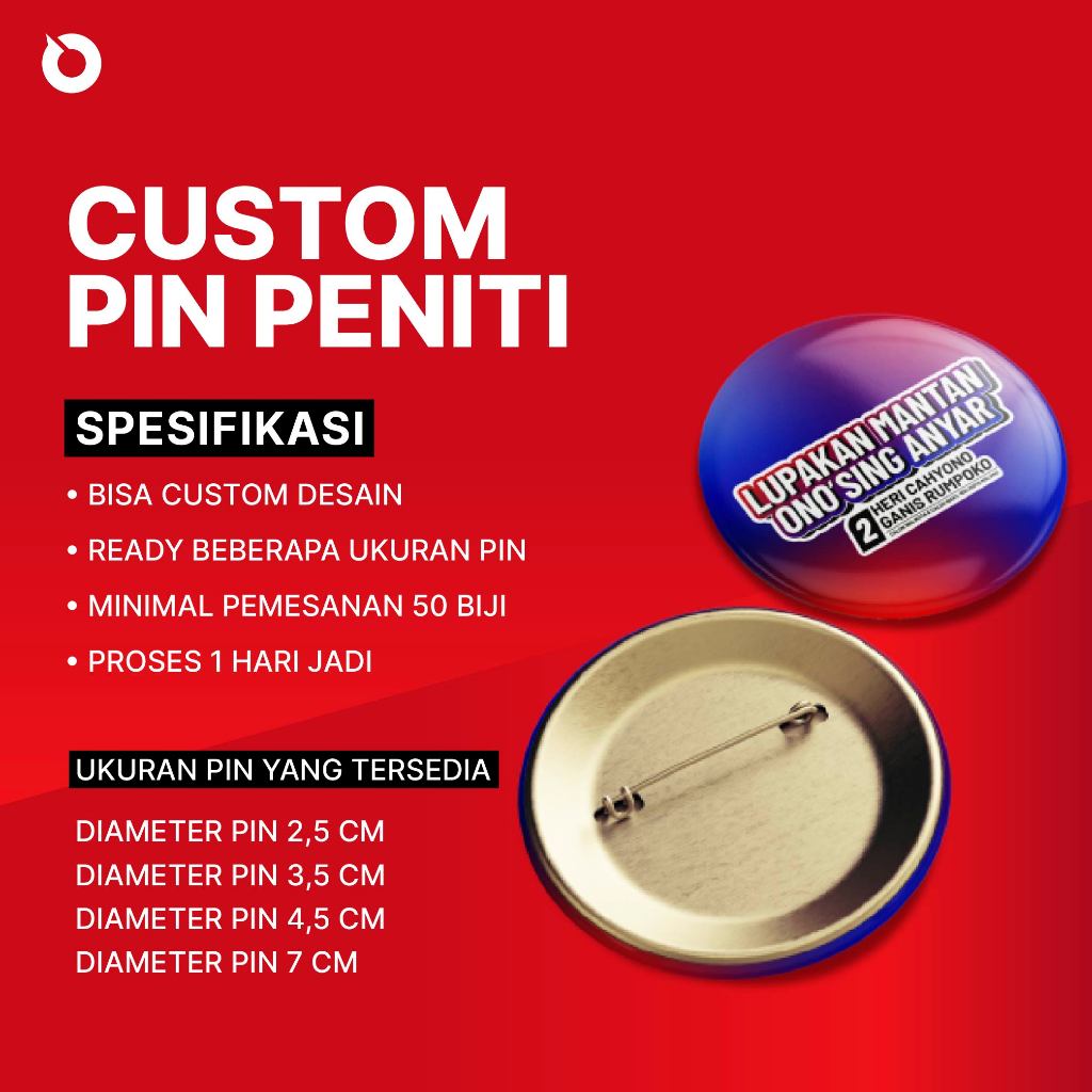 Jual Custom Pin Peniti merchandise souvenir seminar kit cepat murah ...