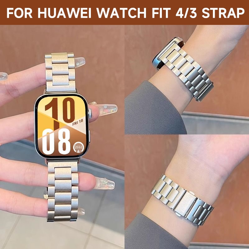 Jual Tali Metal Strap For Huawei Watch Fit 4/3 Rantai Stainless Steel ...