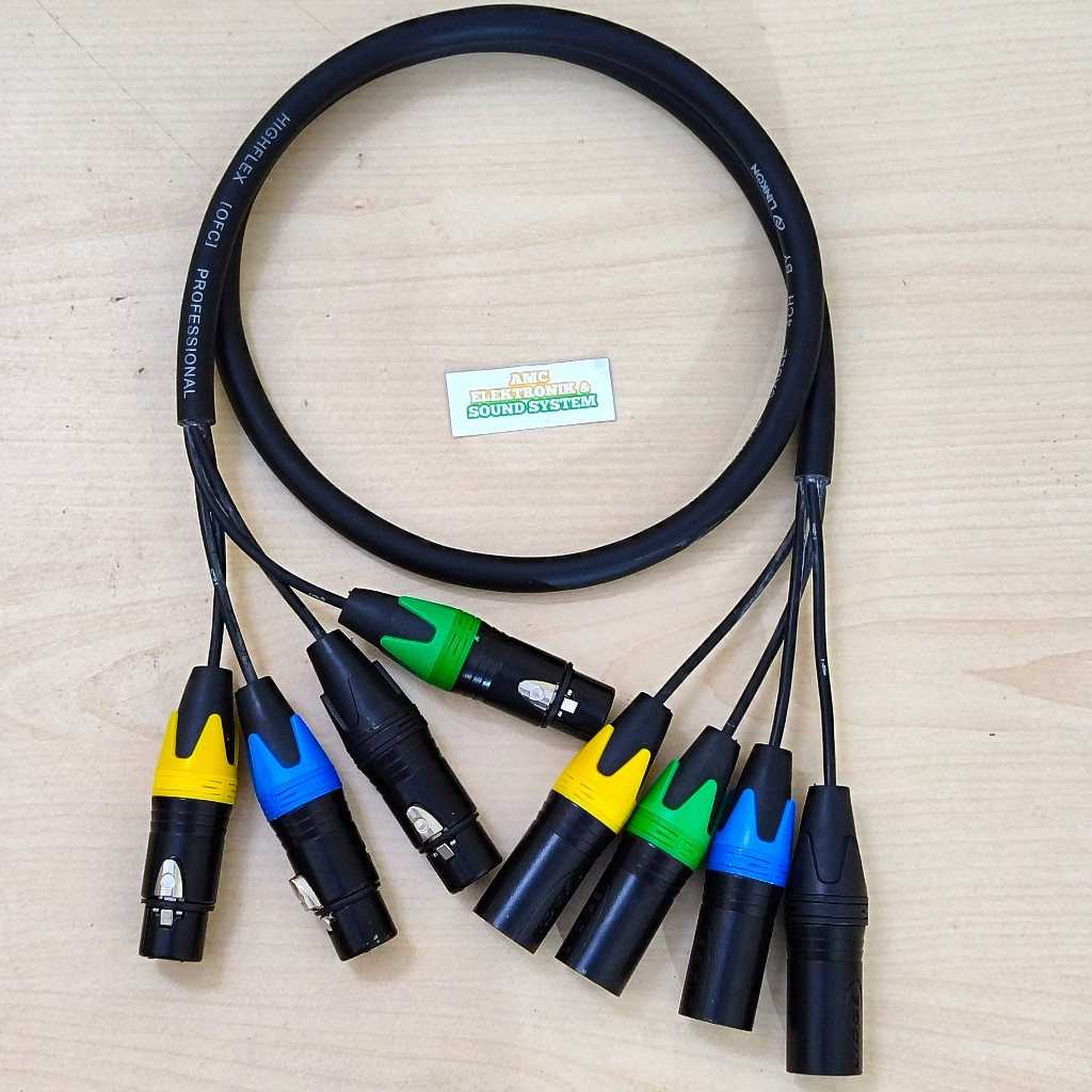 Jual kabel snake 4 ch kualitas bagus standart japan jack canon male to ...