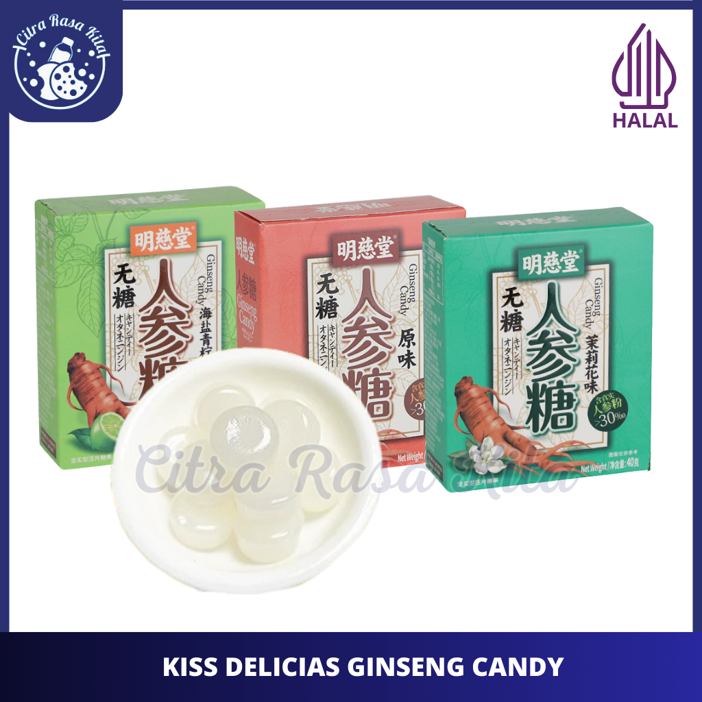 Jual Permen Ginseng Kiss Delicias Rasa Original, Jasmine & Sea Salt ...
