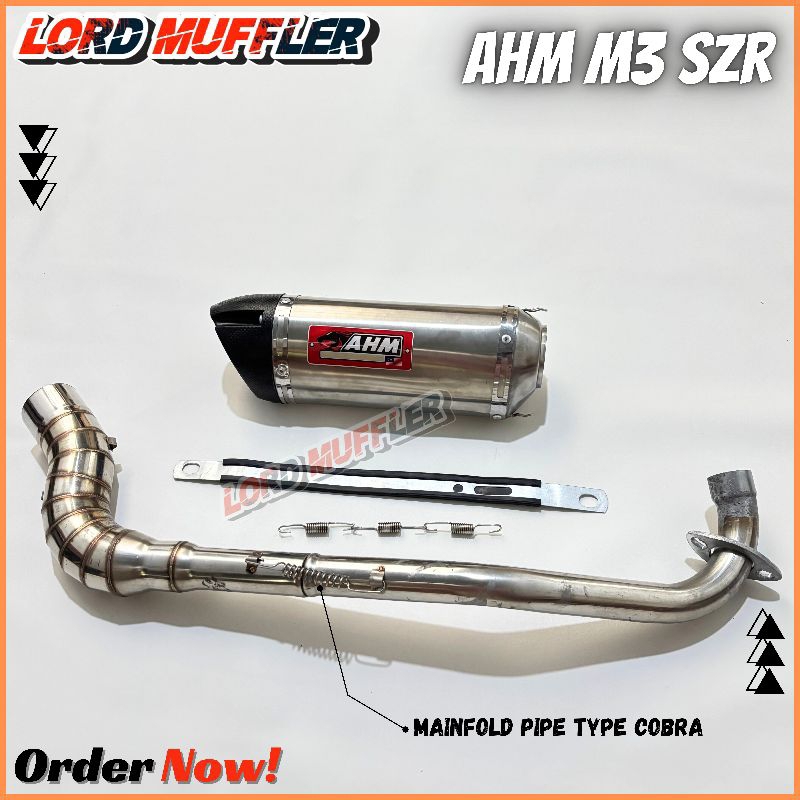 Jual EKZOS EXHAUST AHM M3 SZR MAINFOLD PIPE COBRA PNP EX5, WAVE100 ...