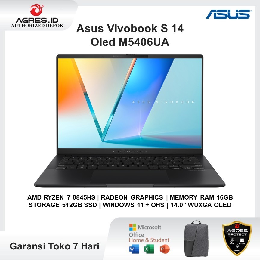 Jual ASUS VIVOBOOK S 14 OLED M5406UA AMD RYZEN 8845HS 16GB