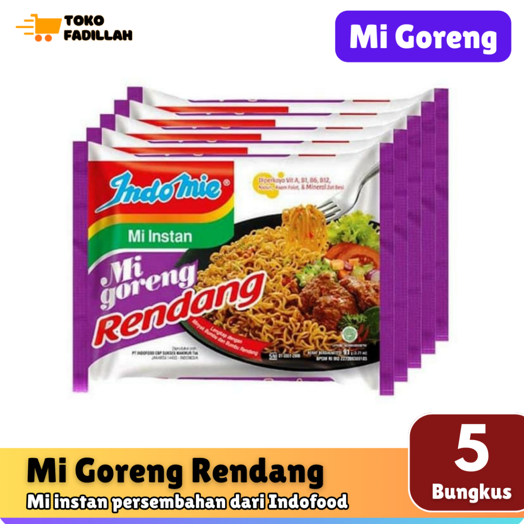 Jual 5 pcs - Indomie Mi Goreng Rendang 91g | Shopee Indonesia