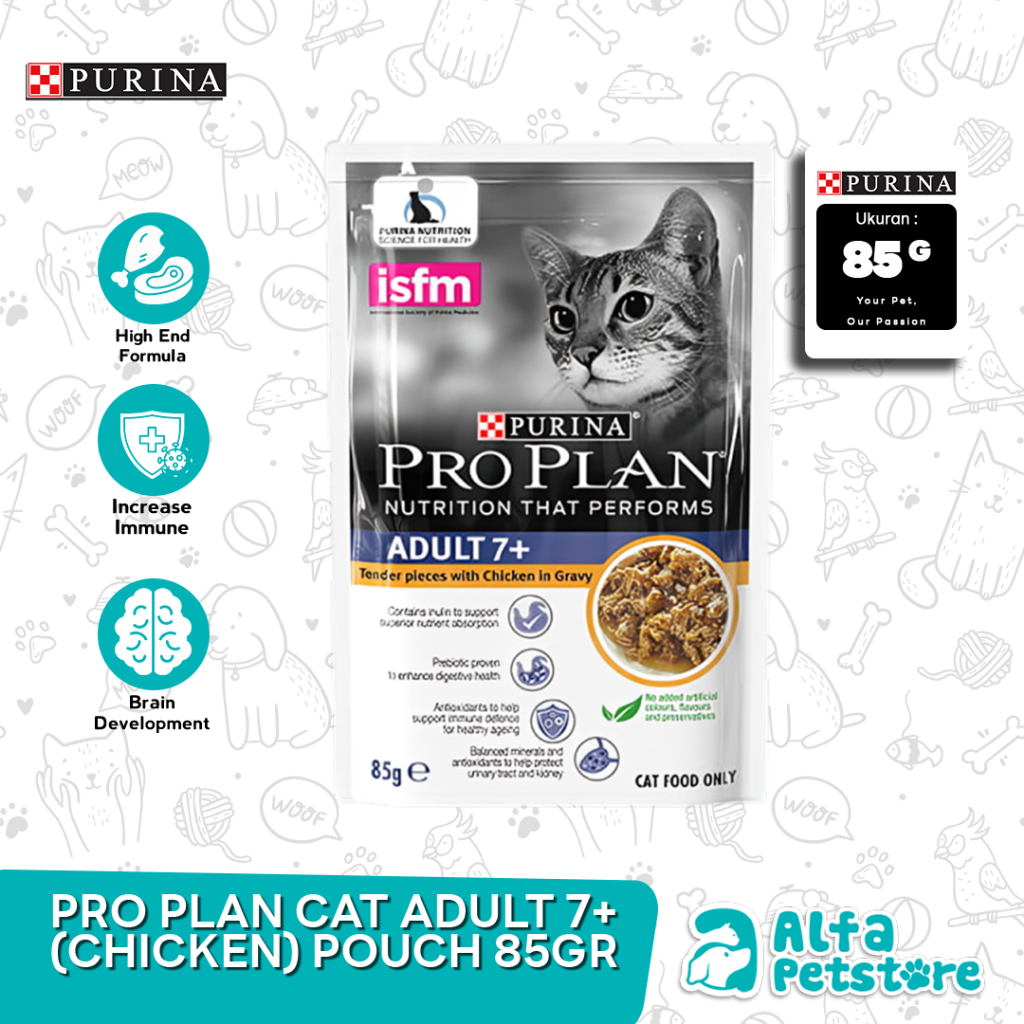 Jual Makanan Kucing Basah Wet Food Pouch ProPlan 85 Gram Shopee