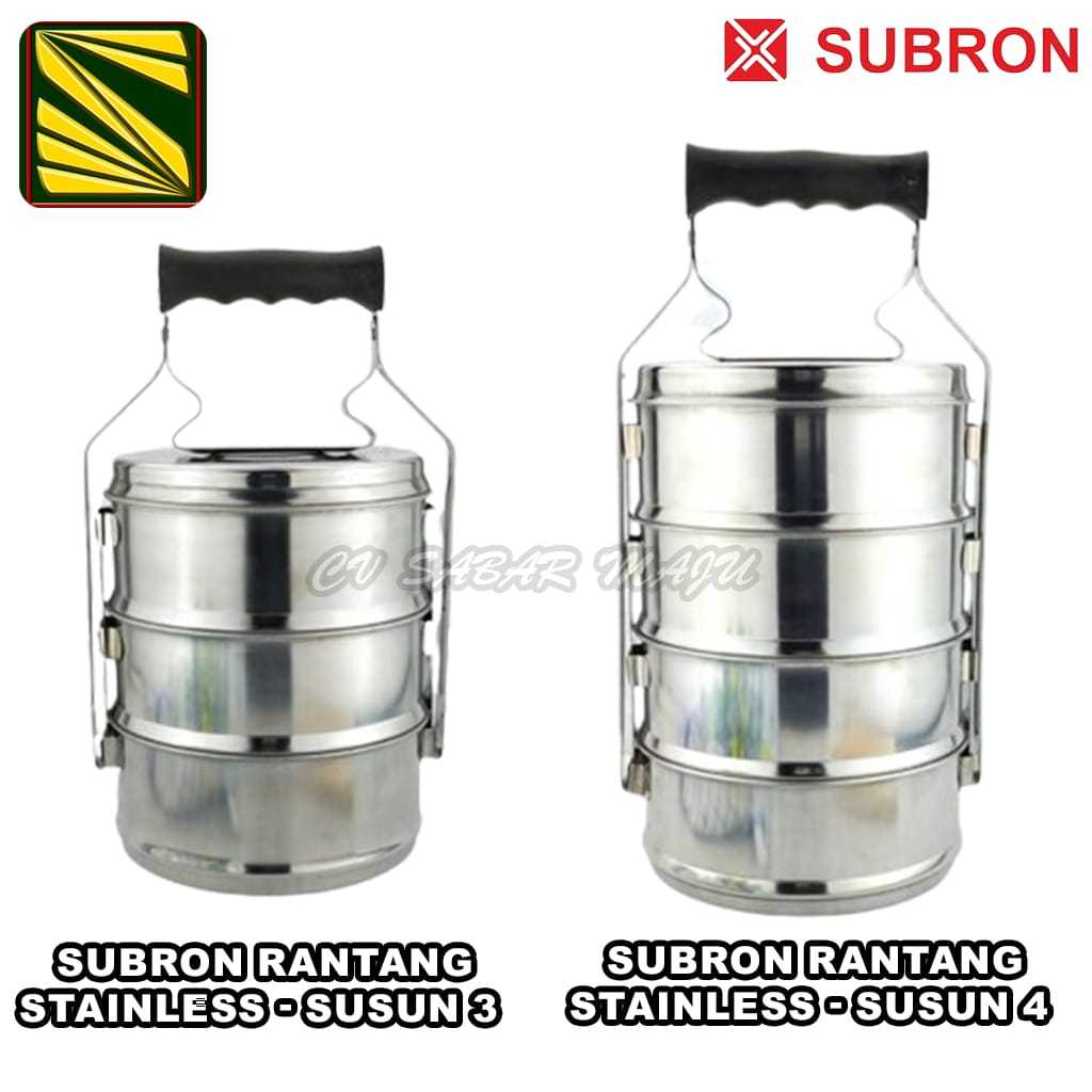 Jual Subron Rantang Stainless 3 susun & 4 Susun diameter 14cm tempat ...