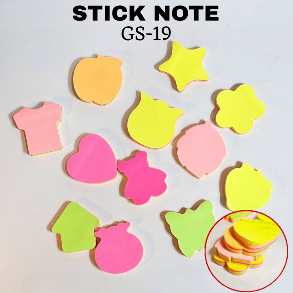 Jual MJ Sticky Note 3x3/100 Rainbow Bentuk/Stick Note/Notes Tempel ...