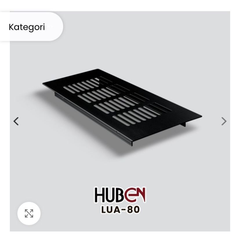 Jual HUBEN LUA 80/50 Lubang Udara HITAM/ ANODIZE Aluminium (8 x 20 CM ...