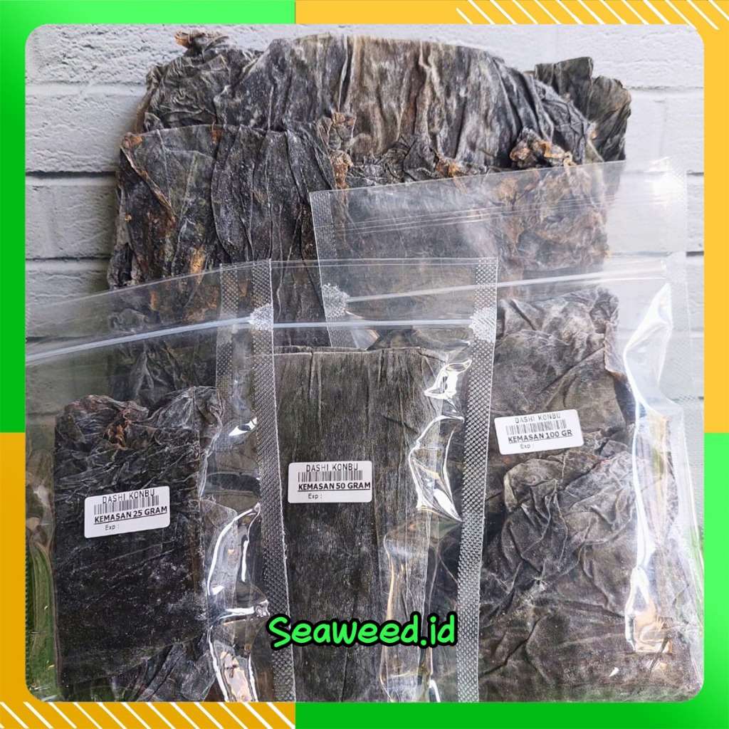 Jual KOMBU DASHI 25 / 50 / 100 GRAM Konbu Dashima│ Kaldu Rumput Laut ...