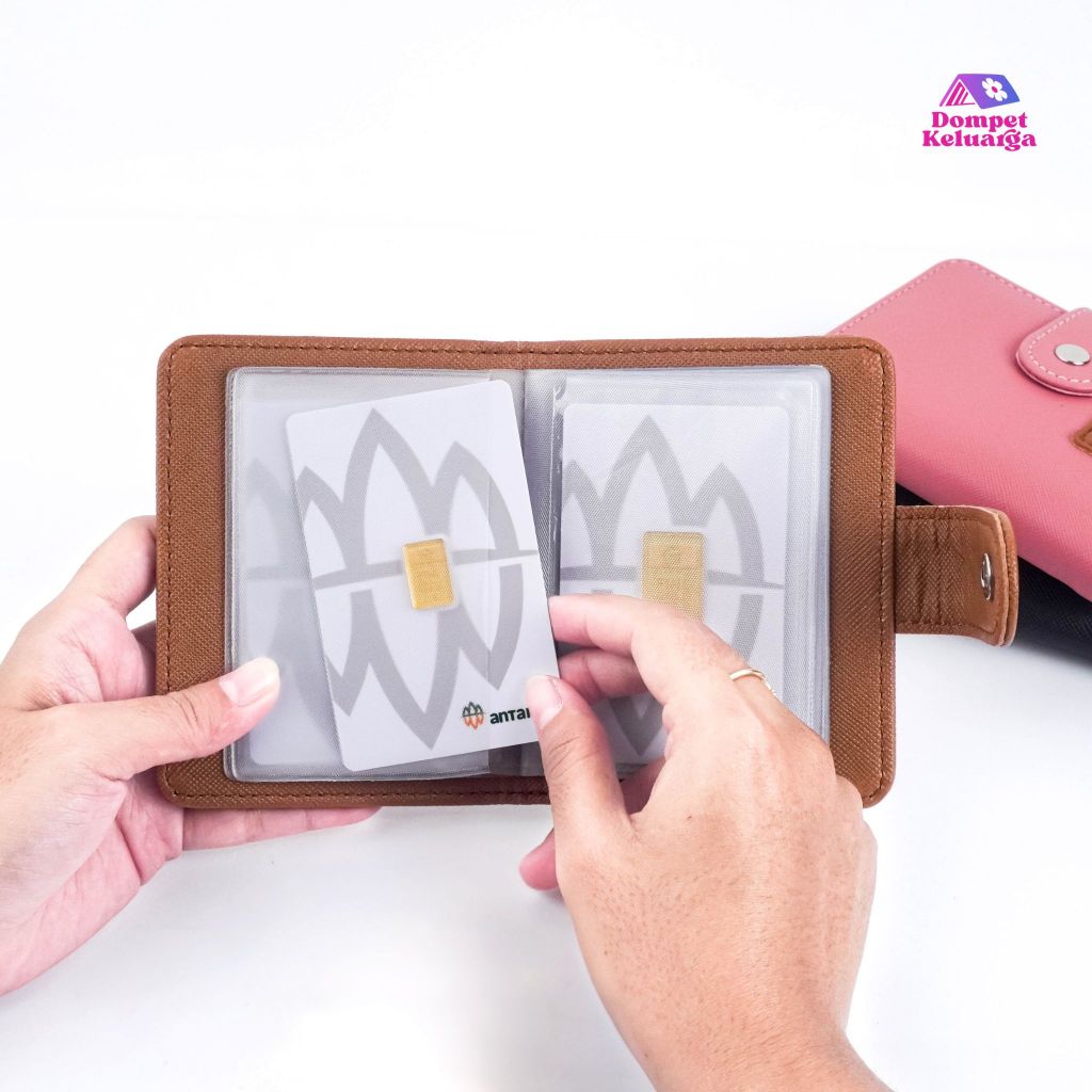 Jual Dompet Keluarga - Dompet Kartu Card Holder Mini Kancing Logam ...