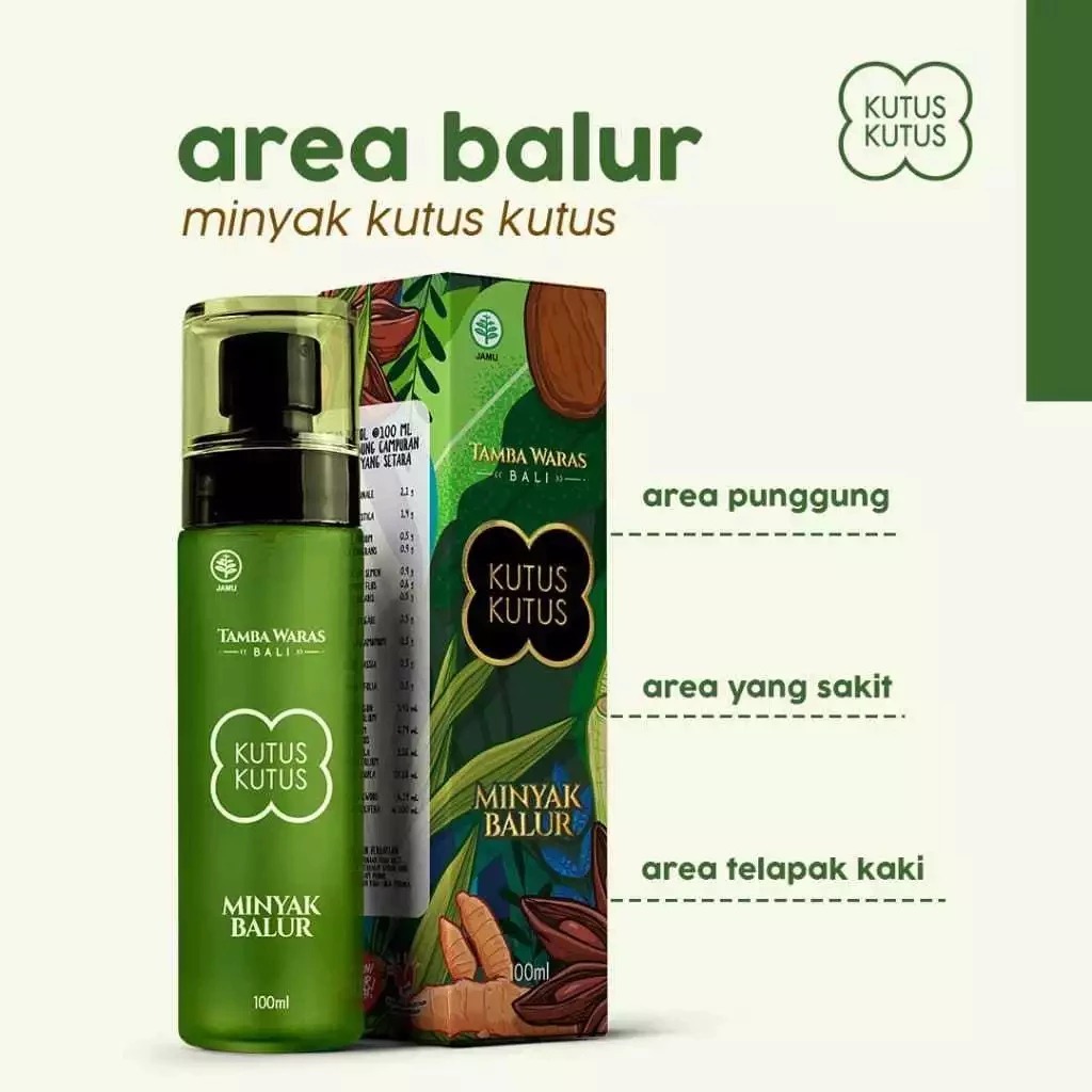 Jual Minyak Kutus Kutus Asli Bali Isi 100ml (KEMASAN BARU