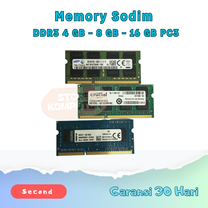Jual Memory Desktop komputer DDR3 RAM 2GB / 4GB / 8GB RAM Laptop SODIM ...