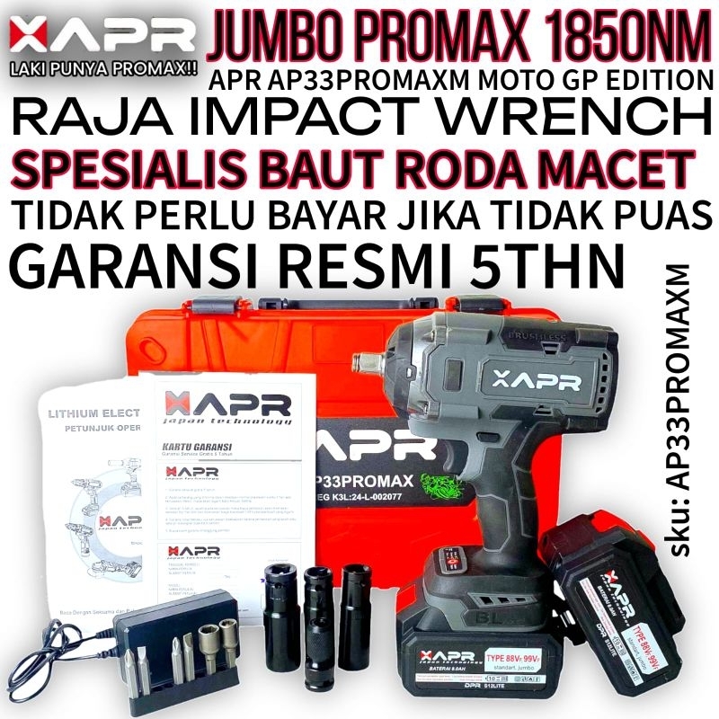 Jual TERBARU impact wrench APR jumbo PROMAX AP33 GP edition 1850nm 1 ...