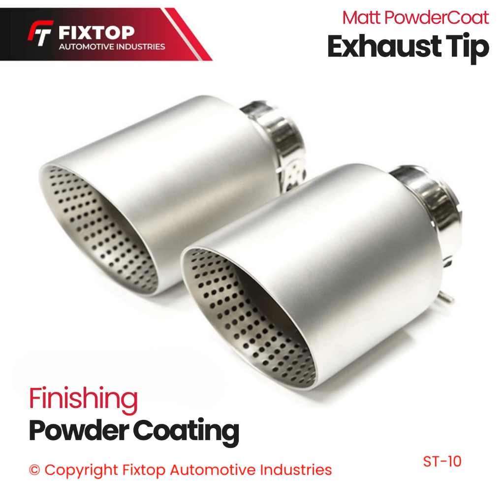 Jual FIXTOP Tailpipe Matt Silver / Muffler Tip Matt Powder Coat / Matt ...