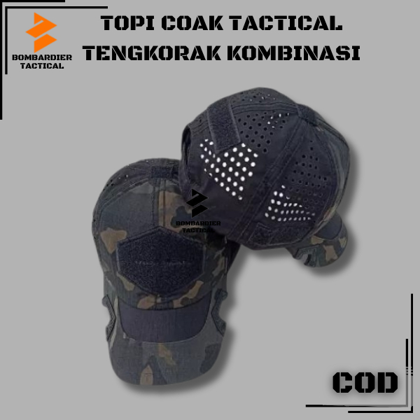 Jual Terbaru Topi Coak Tactical Kombinasi Loreng Multycame Black MCB ...