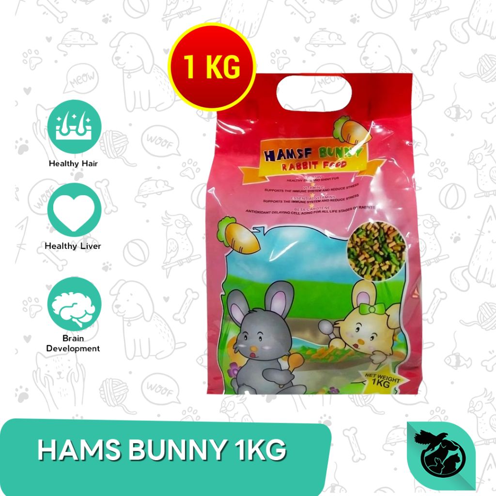 Jual Rabbit Food / Makanan Kelinci HAMS BUNNY RABBIT FOOD 1 Kg | Shopee ...