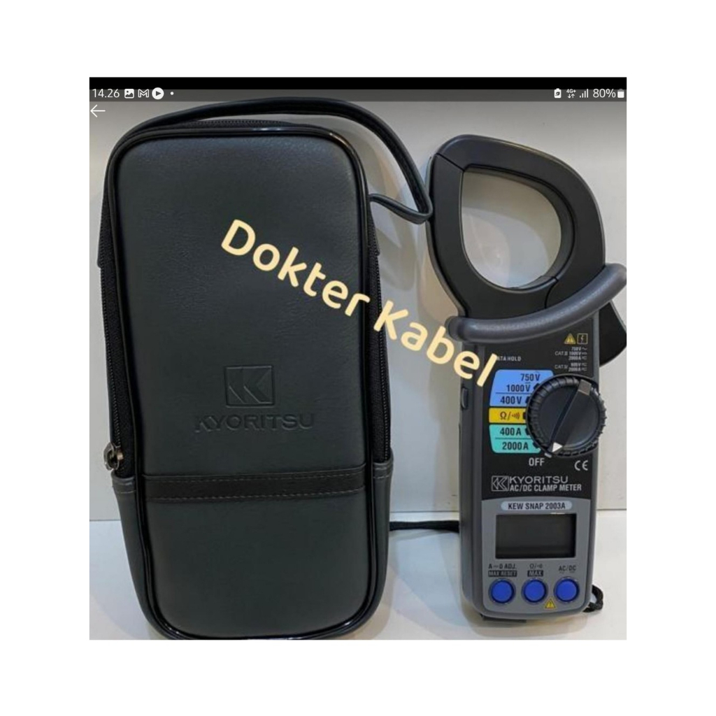 Jual KEW 2003A AC/DC Digital Clamp Meters 2000A AC and DC Current ...