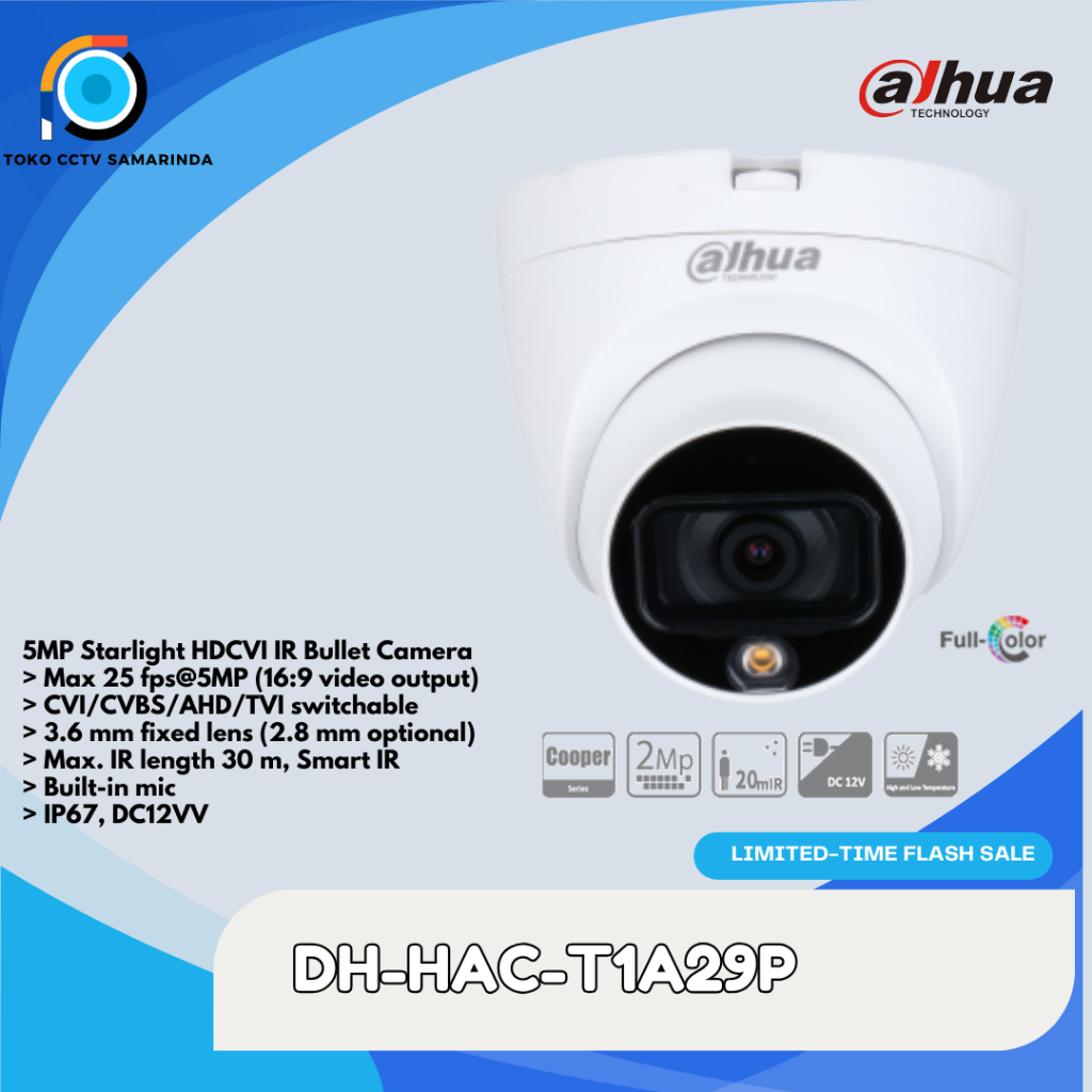 Nvr Dahua DAHUA - Caméra IP Externe 5 MP 2,8 Mm Fixe Starlight WDR PoE