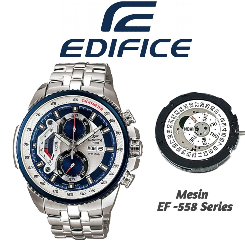 Jual Mesin Jam Tangan Casio Edifice Type EF-558 Series | Shopee Indonesia