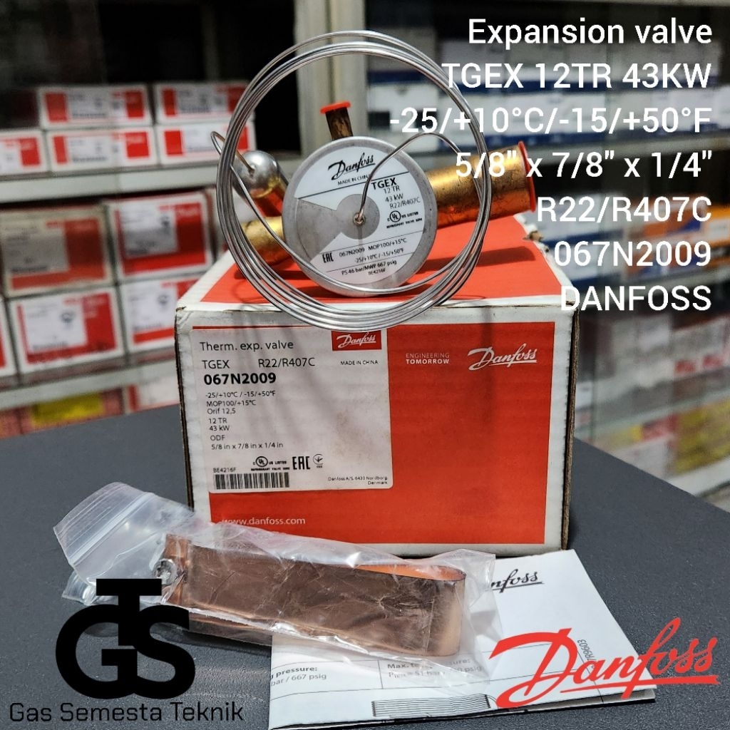 Jual EXPANSION VALVE TGEX 12TR 43KW R22/R407C DANFOSS | Shopee Indonesia