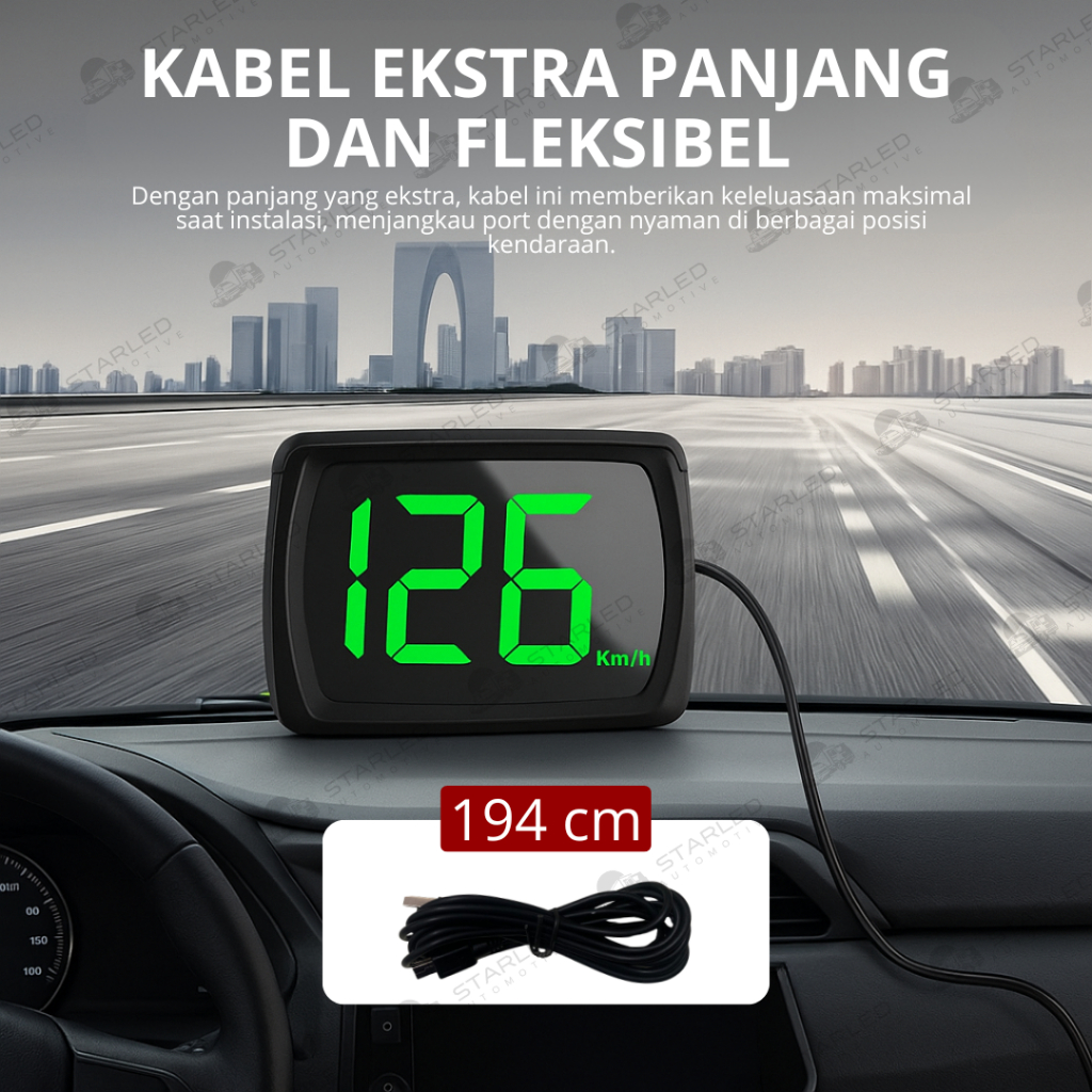 Jual Speedometer GPS Mobil Universal Tampilan HUD Headup KM/H MPH ...