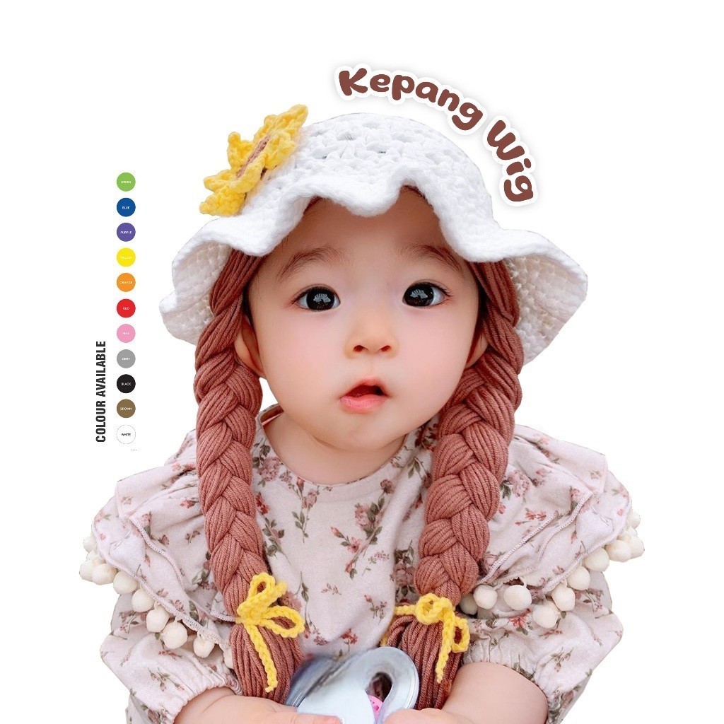 Jual Topi Renda Rambut Kepang Anak Motif Bunga dan Vita | Shopee Indonesia