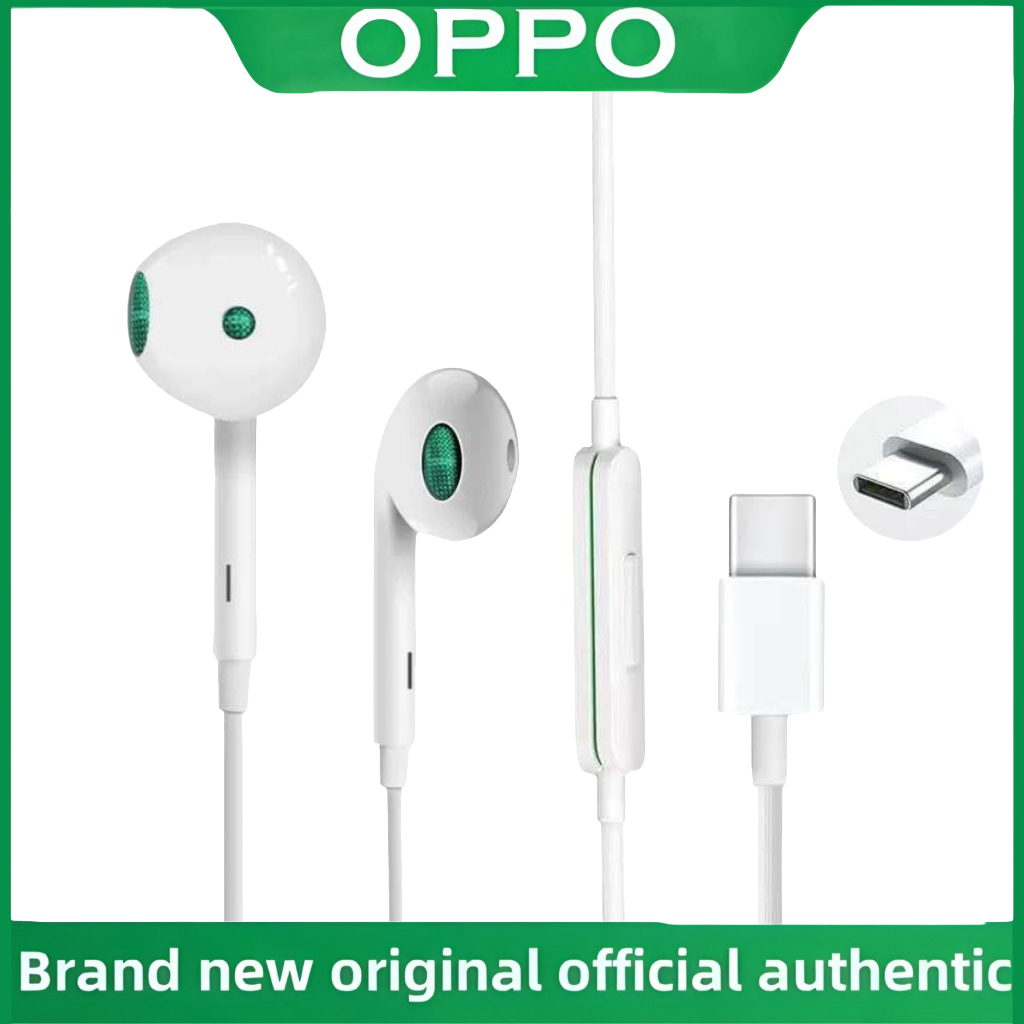 Headset OPPO Reno Green Type C Original 100% For Oppo New