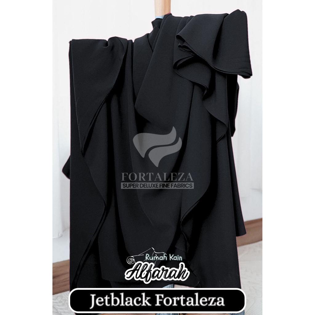 Jual JETBLACK / HITAM (HARGA 0,5 meter) KAIN NEW FORTALEZA / KAIN ...