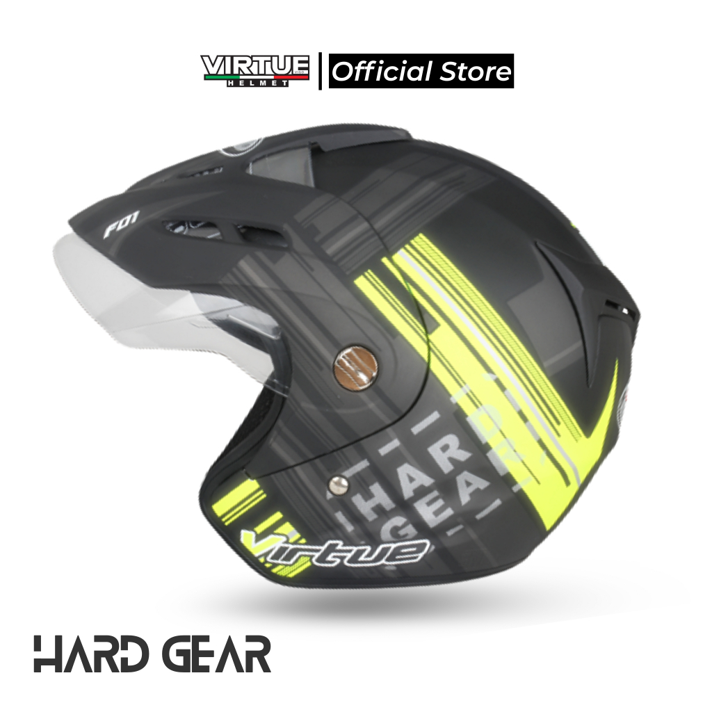Jual VIRTUE Hard Gear Helm Half Face (Non Smartlock) | Shopee Indonesia