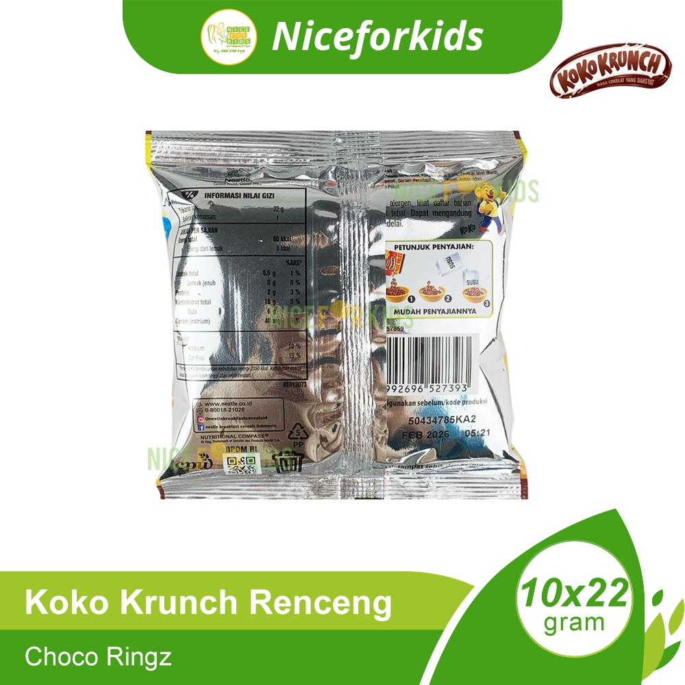 Jual Koko Krunch Choco Ringz Renceng 10 x 22 gr / Cereal Koko Krunch ...