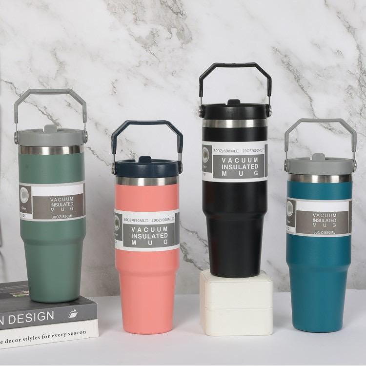 Jual ORIGINAL STAINLESS STEEL Termos Tumbler Handle 900ML Botol Minum 3 ...