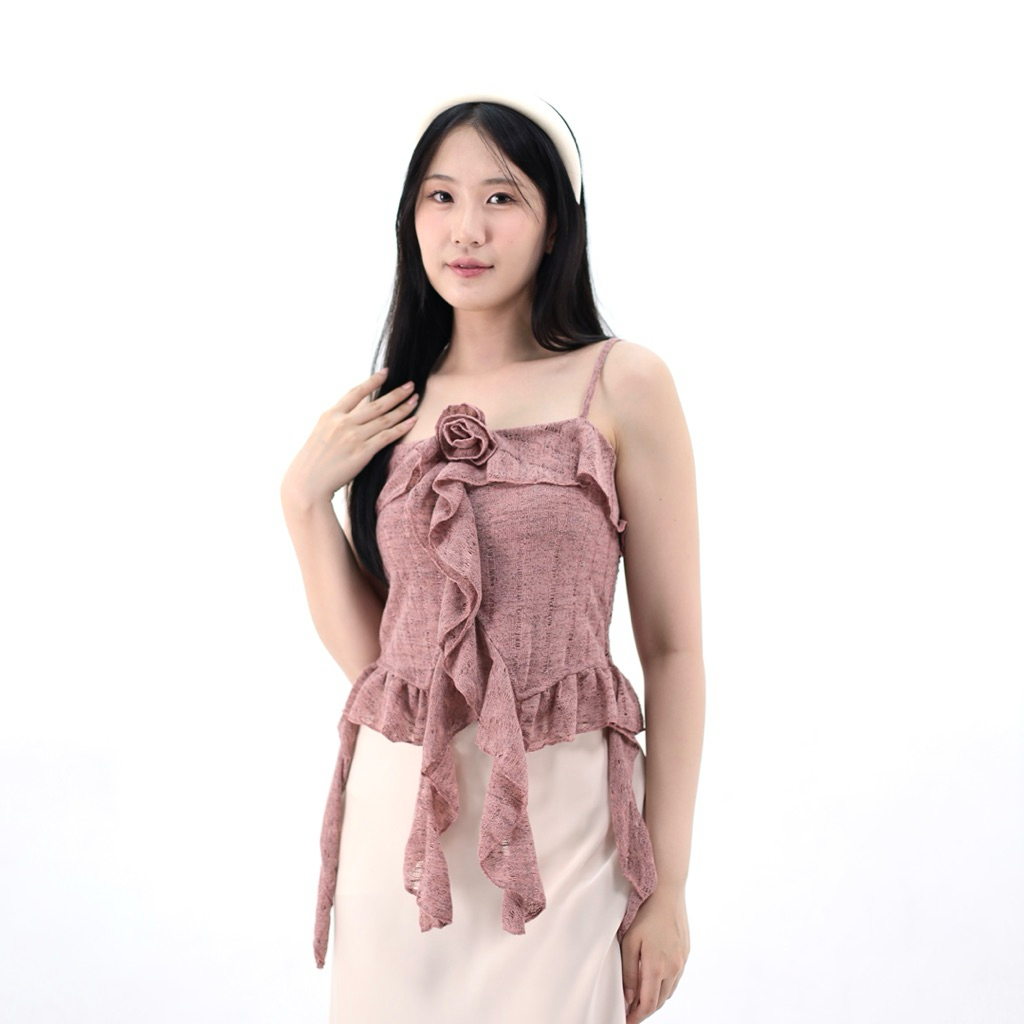 Jual Rosette Floral Tank Top | Atasan Tank Top Floral Bunga Wanita ...
