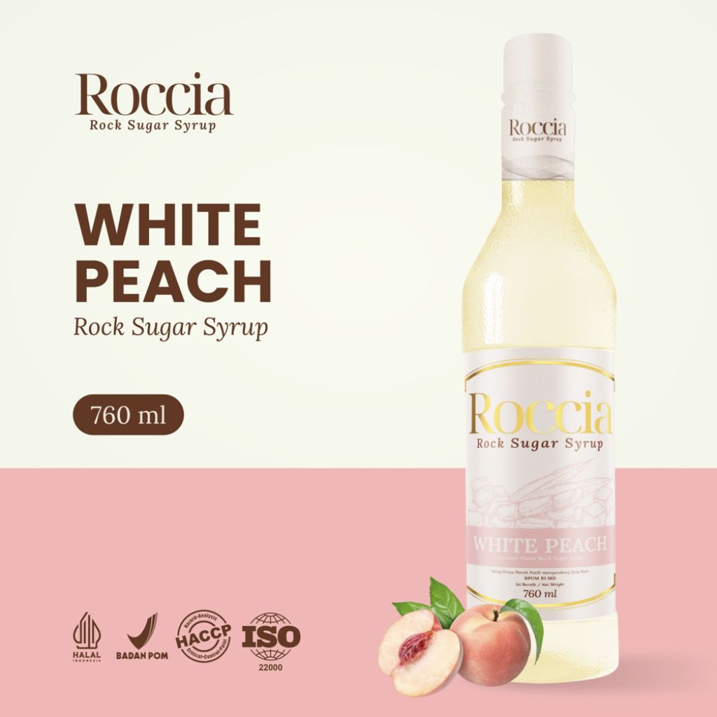 Jual Roccia Rock Sugar Syrup White Peach - Syrup Gula Batu Rasa White ...