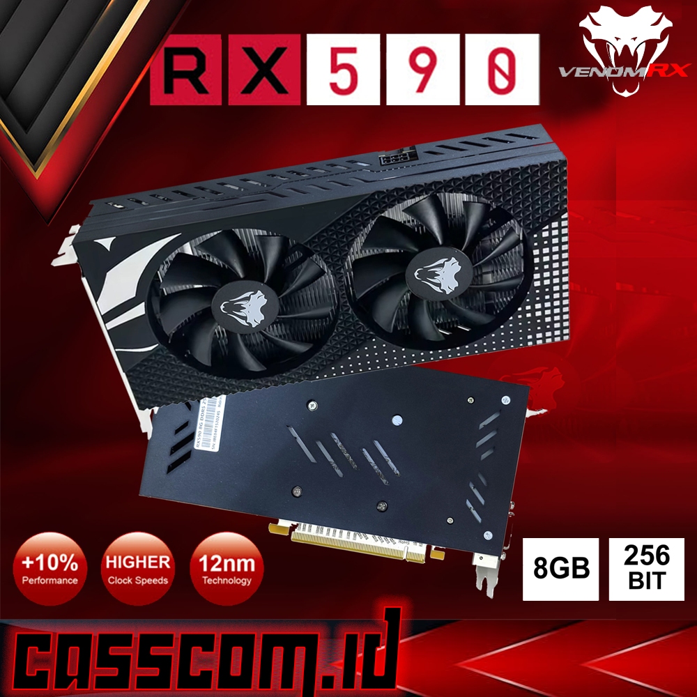 Jual VGA VenomRX RX590 8GB GDDR5 Dual Fan | AMD Radeon RX 590 8GB 256 ...