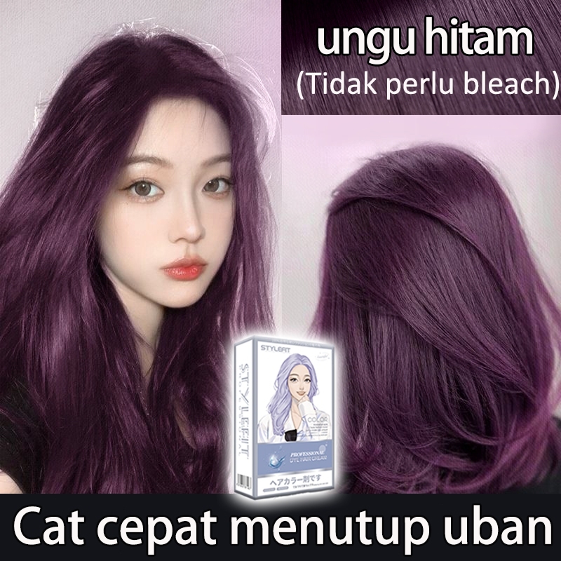 Jual 【Pengiriman cepat】 cat rambut ungu hitam*200ml Tidak perlu bleach ...