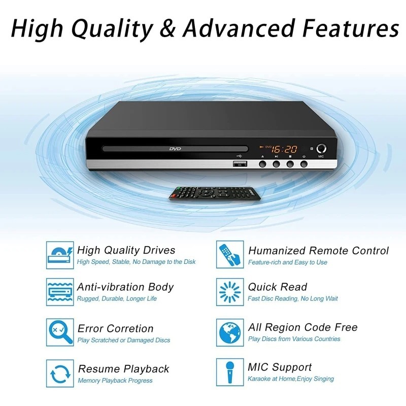 Jual 1080P DVD Pemutar TV HD VCD Media Player dengan HDMI dan AV ...