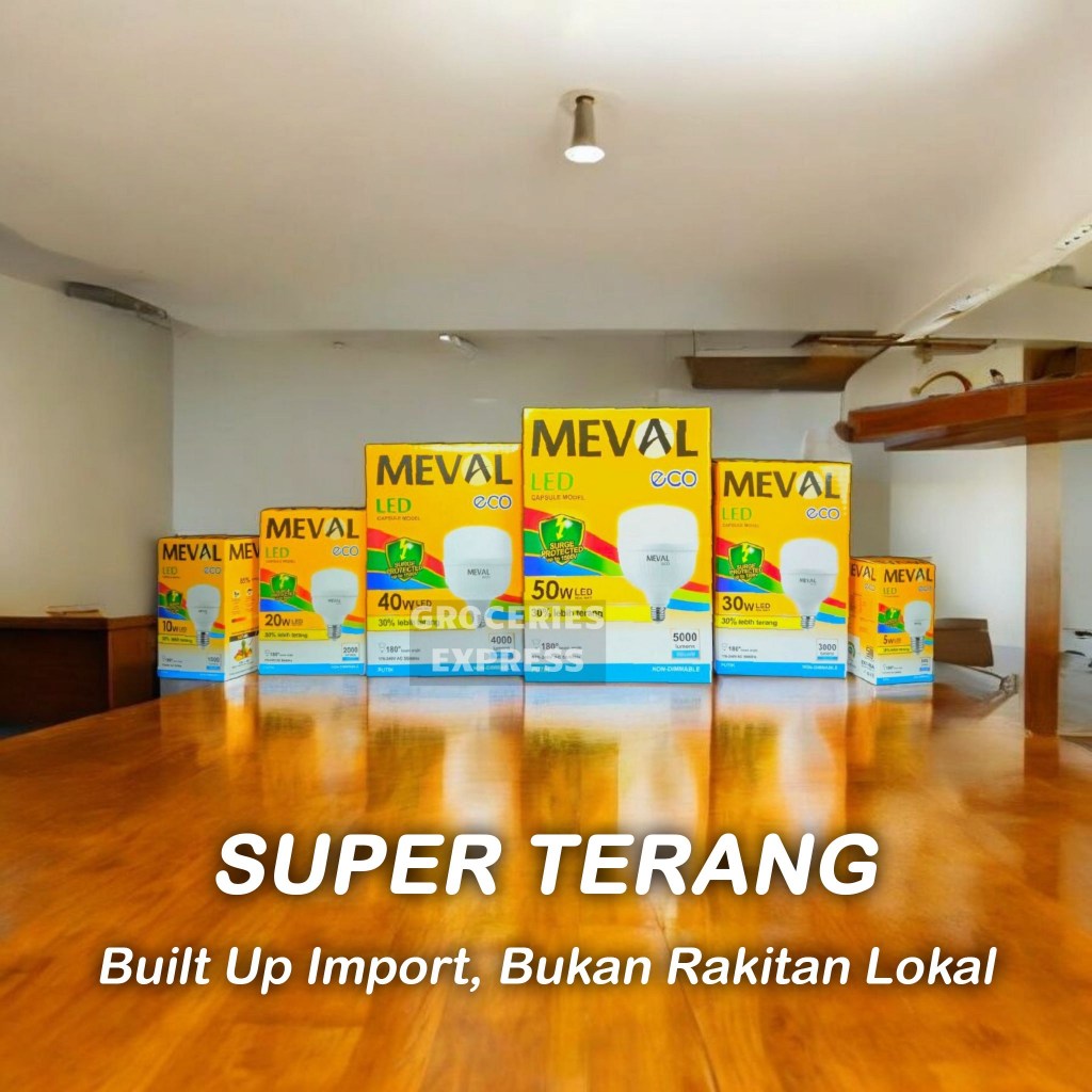 Jual Meval Lampu LED Kapsul ECO Putih Terang 5W 10W 15W 20W | Shopee ...