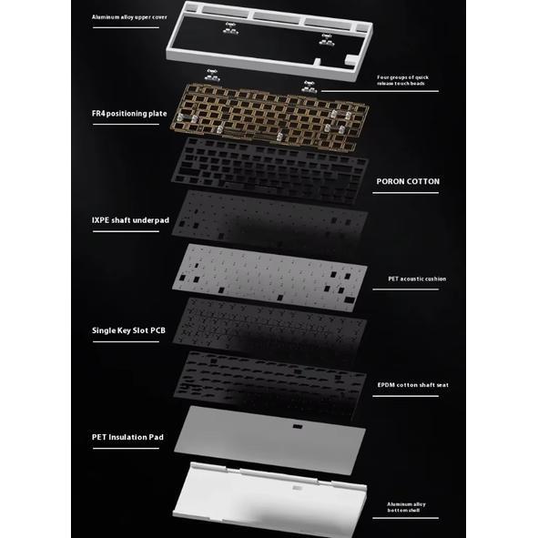 Jual Weikav D75 Mechanical Keyboard Full Alumunium Three Mode | Shopee ...