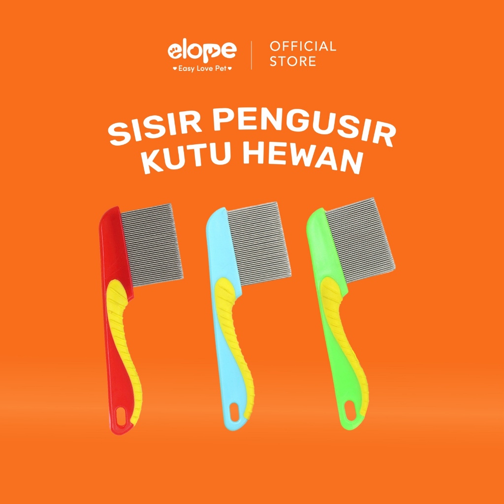 Jual ELOPE Serit Sisir Kutu Rambut Hewan Anjing Kucing Anabul Premium ...