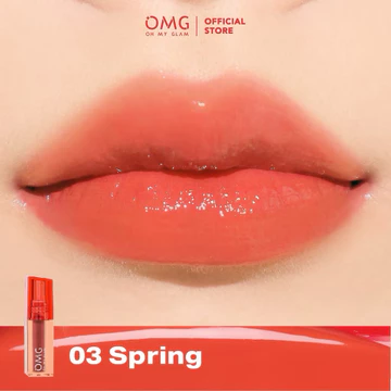 OMG OH MY GLAM Glassy Lip Tint 2g Lip Tint Warna Intense Tahan 12 Jam Skincare Infused Omg Oh