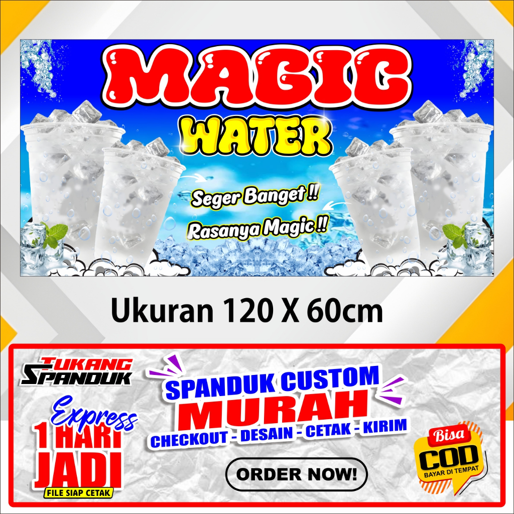 Jual Banner ES MAGIC WATER, Spadnuk ES MAGIC WATER, ukuran 120x60 cm ...